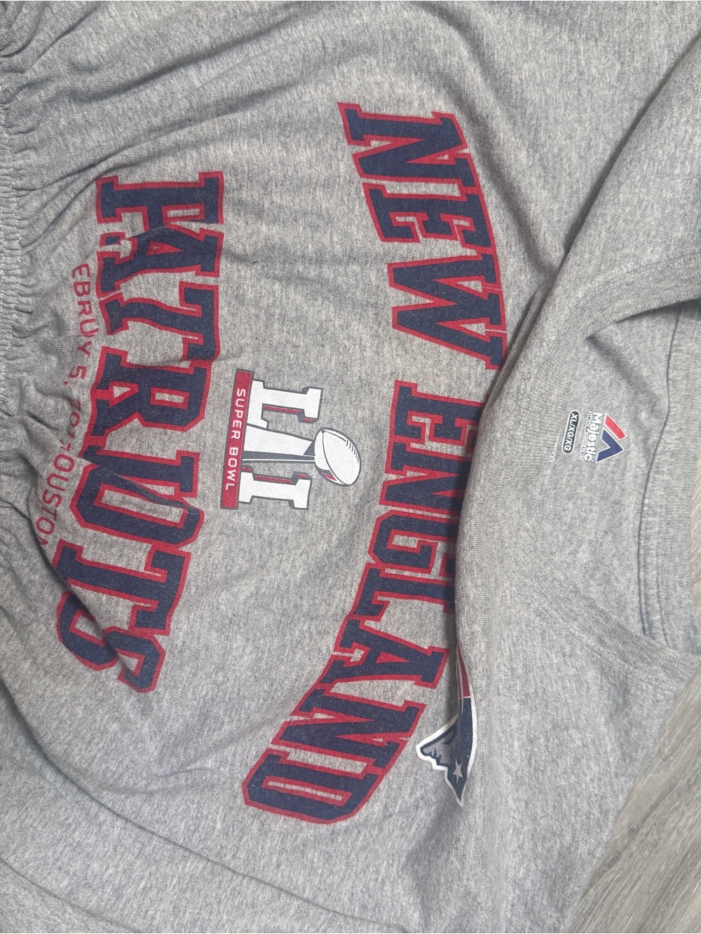 New England Patriots Reworked Custom Crop Top - Picture 3 of 5